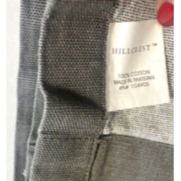 Hillcrest Cotton Curtains Panels Drapes Solid Gray Long 92 Pair Window Treatment - Picture 4 of 5